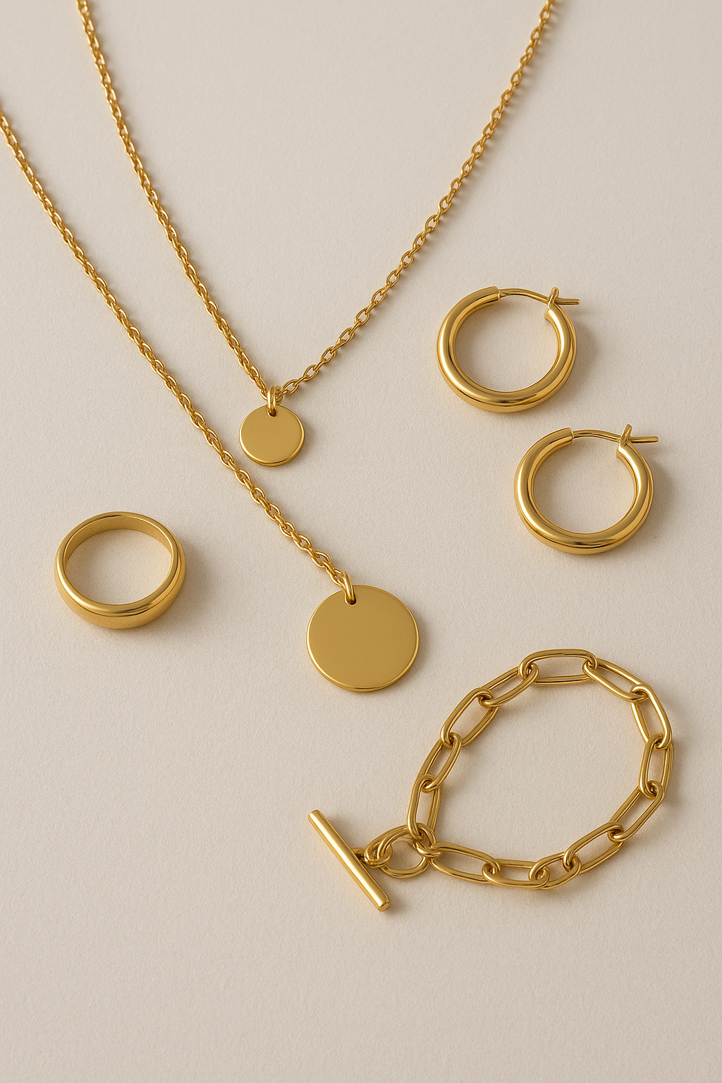 Bijoux acier inoxydable doré