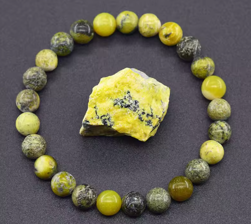 Bracelet de guérison en pierre de rhodonite naturelle